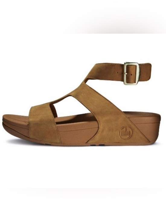 Fitflop Shoes - FitFlop Brown Nubuck Cutout Strappy Sandal with Buckle